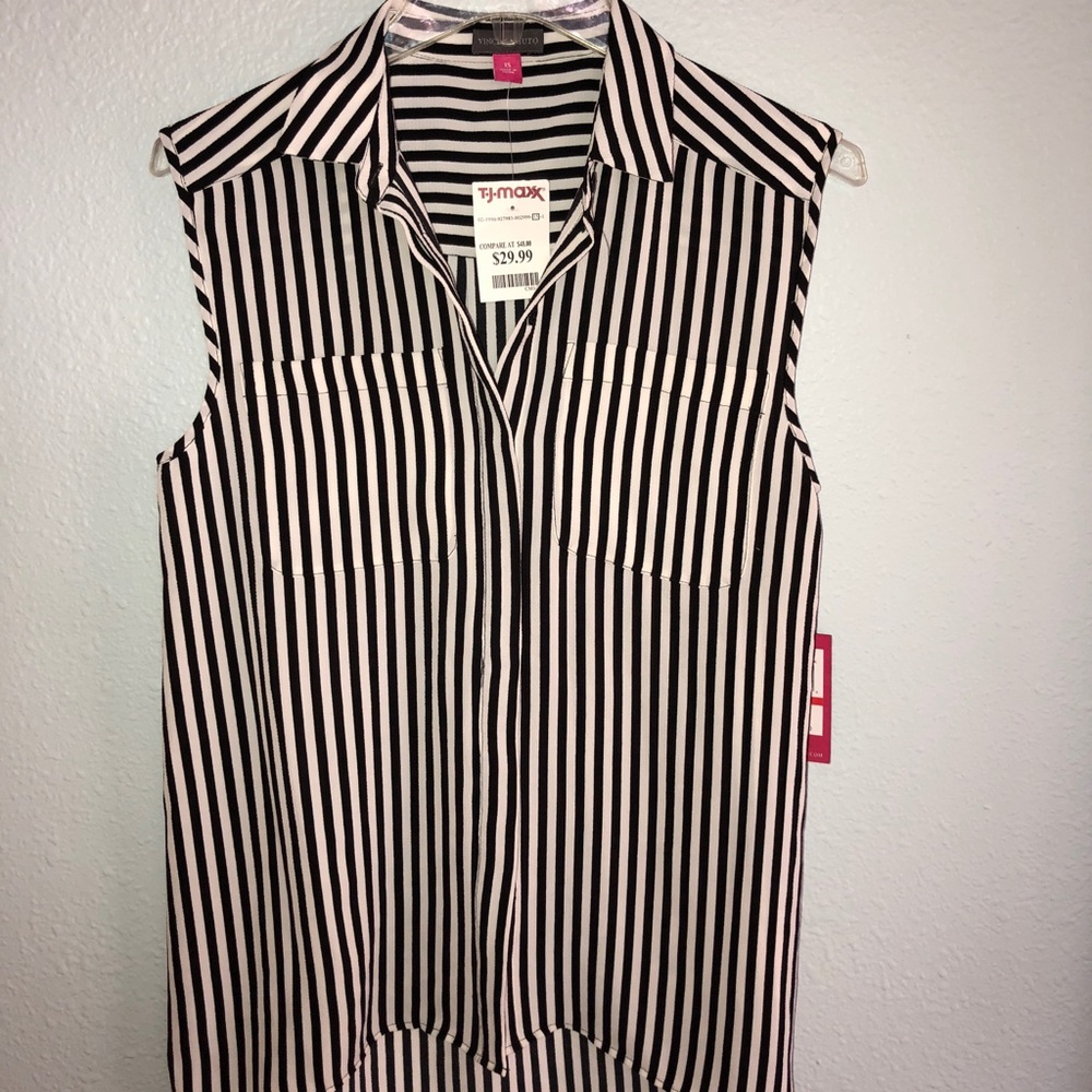 Vince Camuto striped tank blouse XS